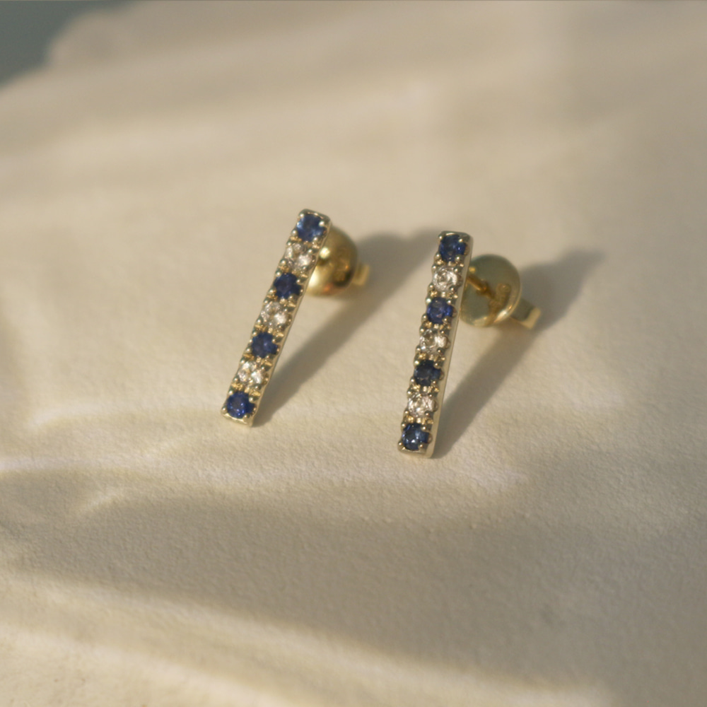 Sapphire Bar Earrings
