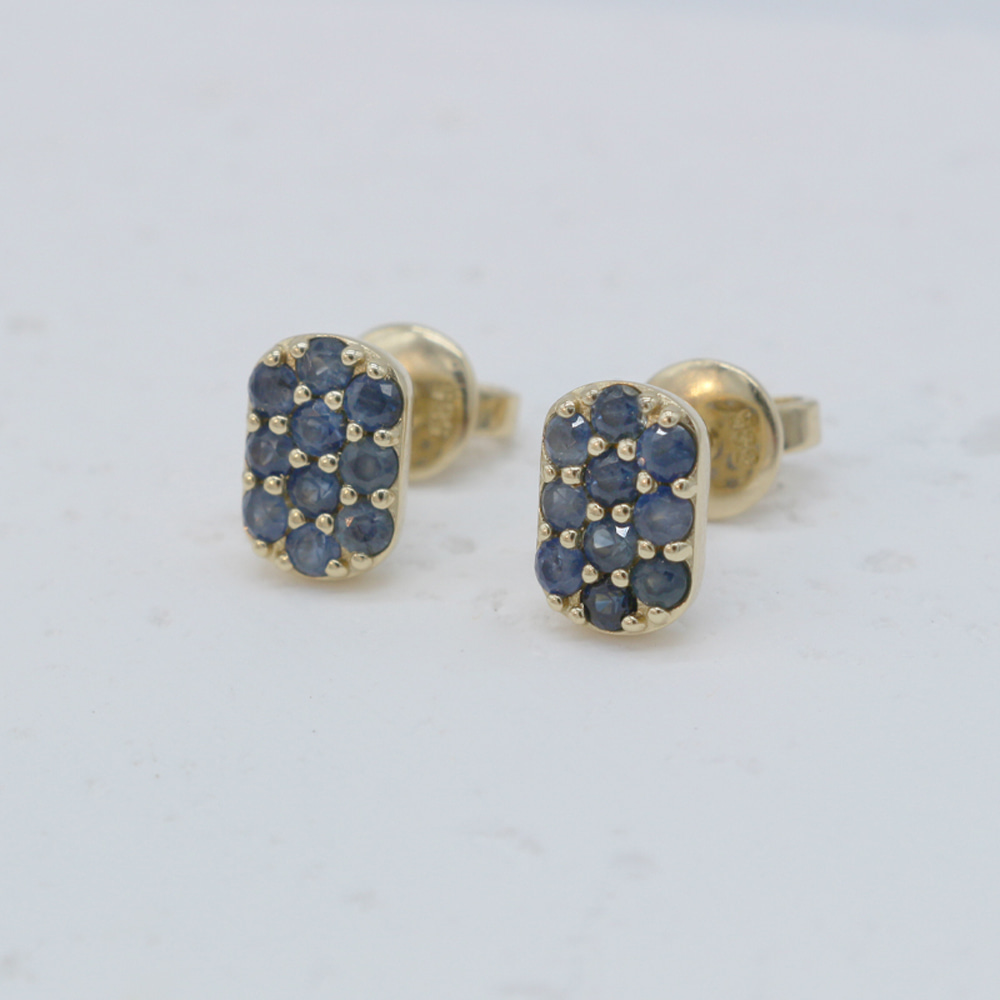 Arch-shaped Sapphire Earrings